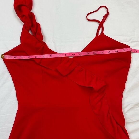 𝅺BB Dakota Walk On By Ruffle Dress in Red, size 8 - GUC - Picture 12 of 16